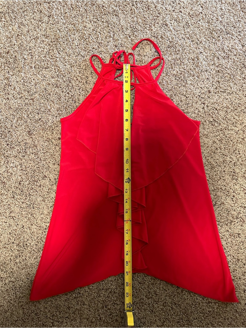 VENUS Red Ruffle Halter Top - Picture 10 of 10
